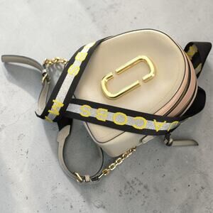 Marc Jacobs Pack Shot Mini Backpack Dust Multi Leather Gold Hardware